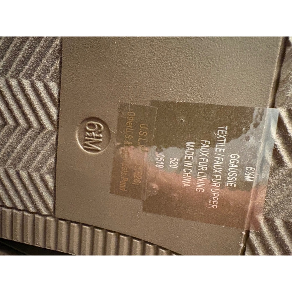 G by GUESS Ggaussie Taupe Faux Fur Buckle Mid Calf Boots Womens 6.5M - Picture 6 of 8